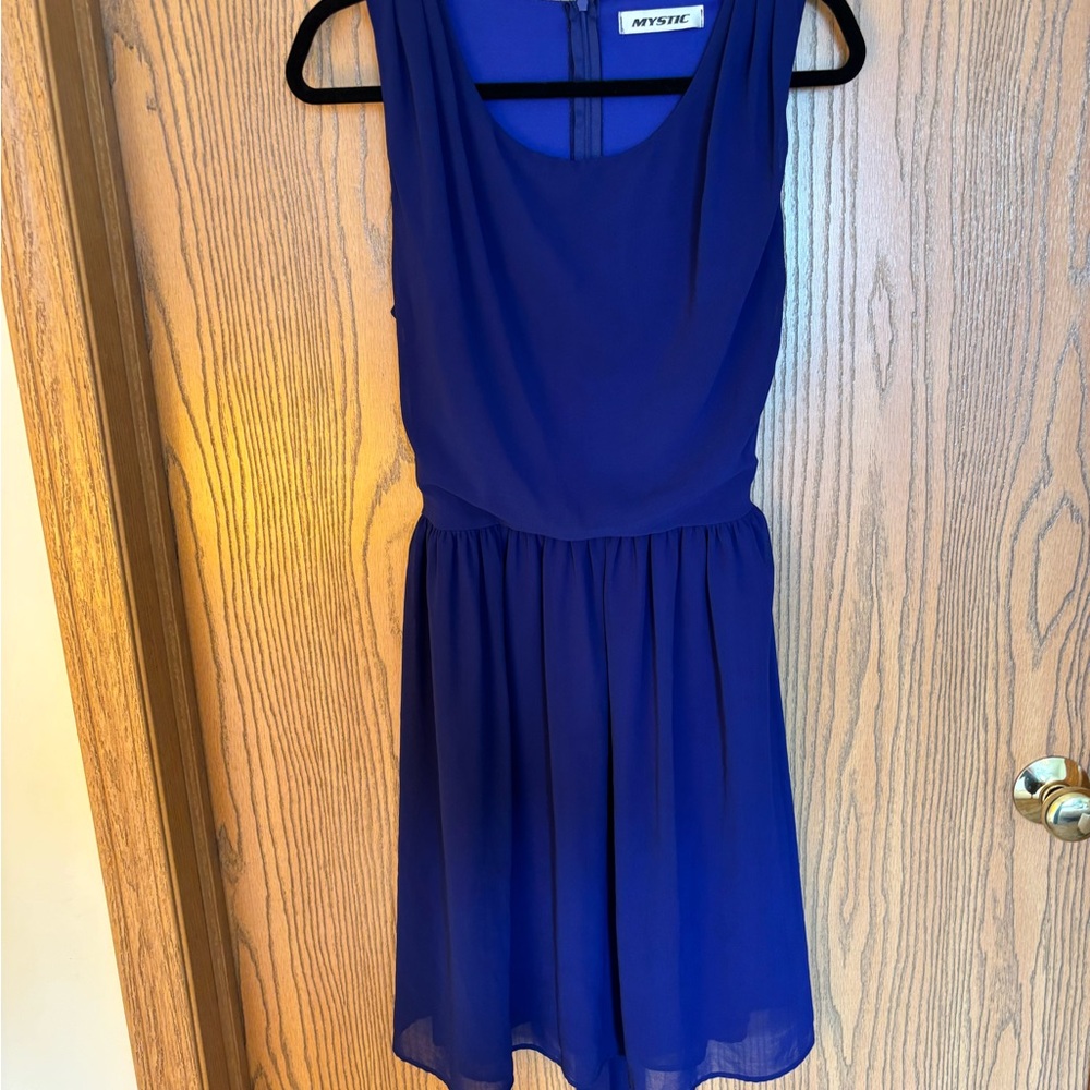 Mystic Deep Blue Chiffon Dress